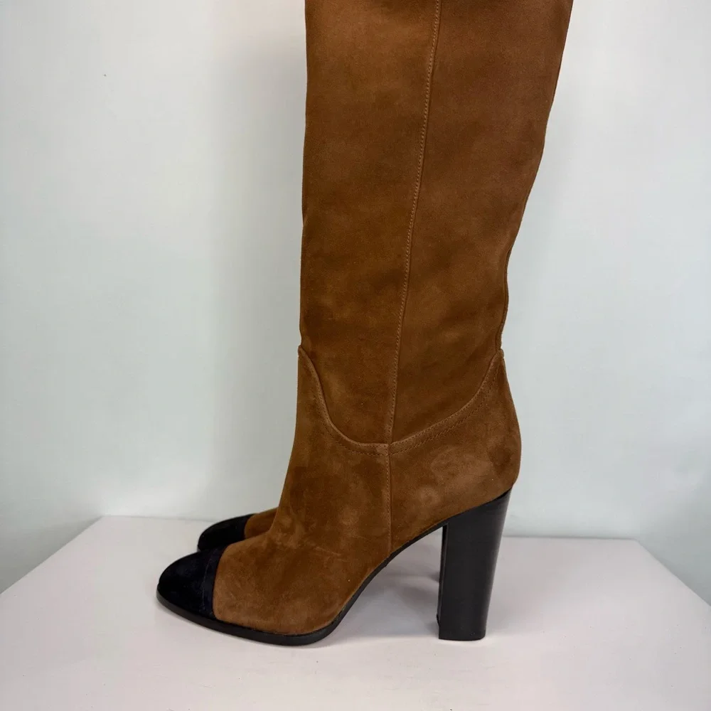 New Veronica Beard Conrad Cap Toe Over the Knee Boot Sz 9
